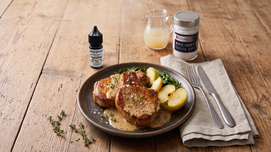 Creamy Mustard and Apple Pork Chops