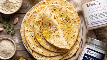Soft garlic and herb keto flatbreads