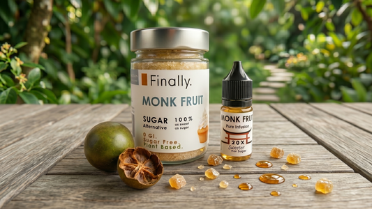 Finally. Monk Fruit keto sweetener — zero calories, zero Glycaemic impact, no bitter aftertaste