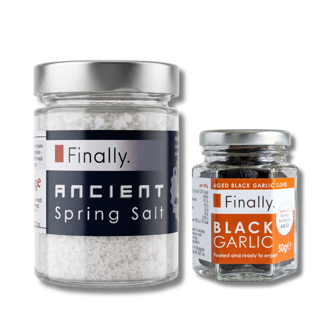 Finally. Black Garlic & Ancient Spring Salt Duo